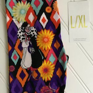 Disney LuLaRoe kids Leggings Cruella Villain Daisy 7-12 L/XL BRAND NEW boys girl